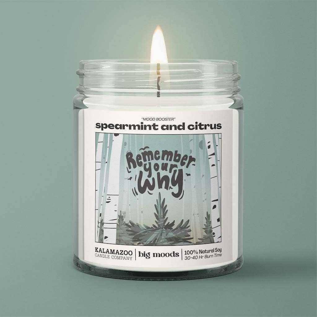Luxury Soy Candle-"Remember Your Why" Spearmint & Citrus