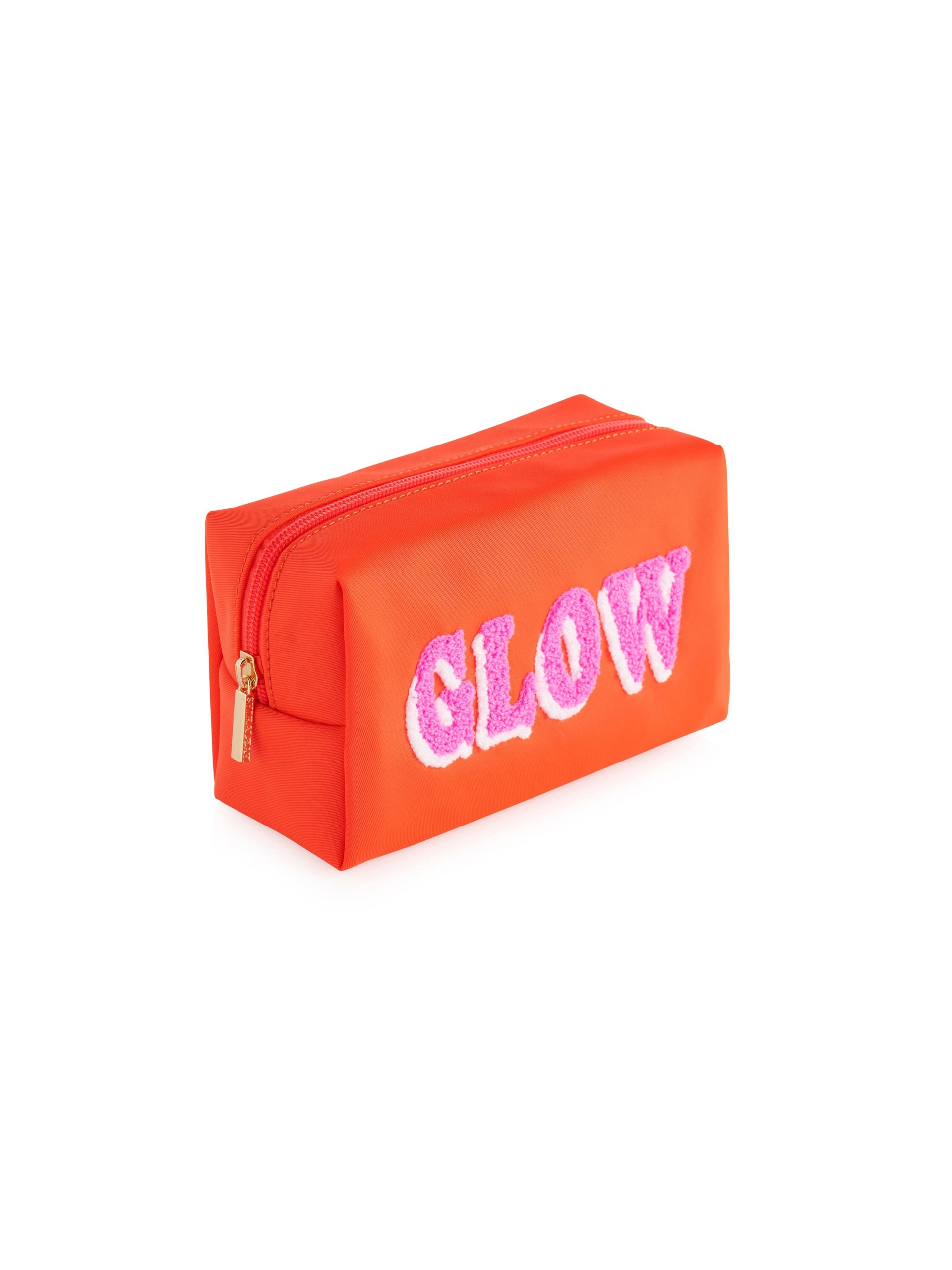 ZIP POUCH "GLOW" SMALL , TOMATO