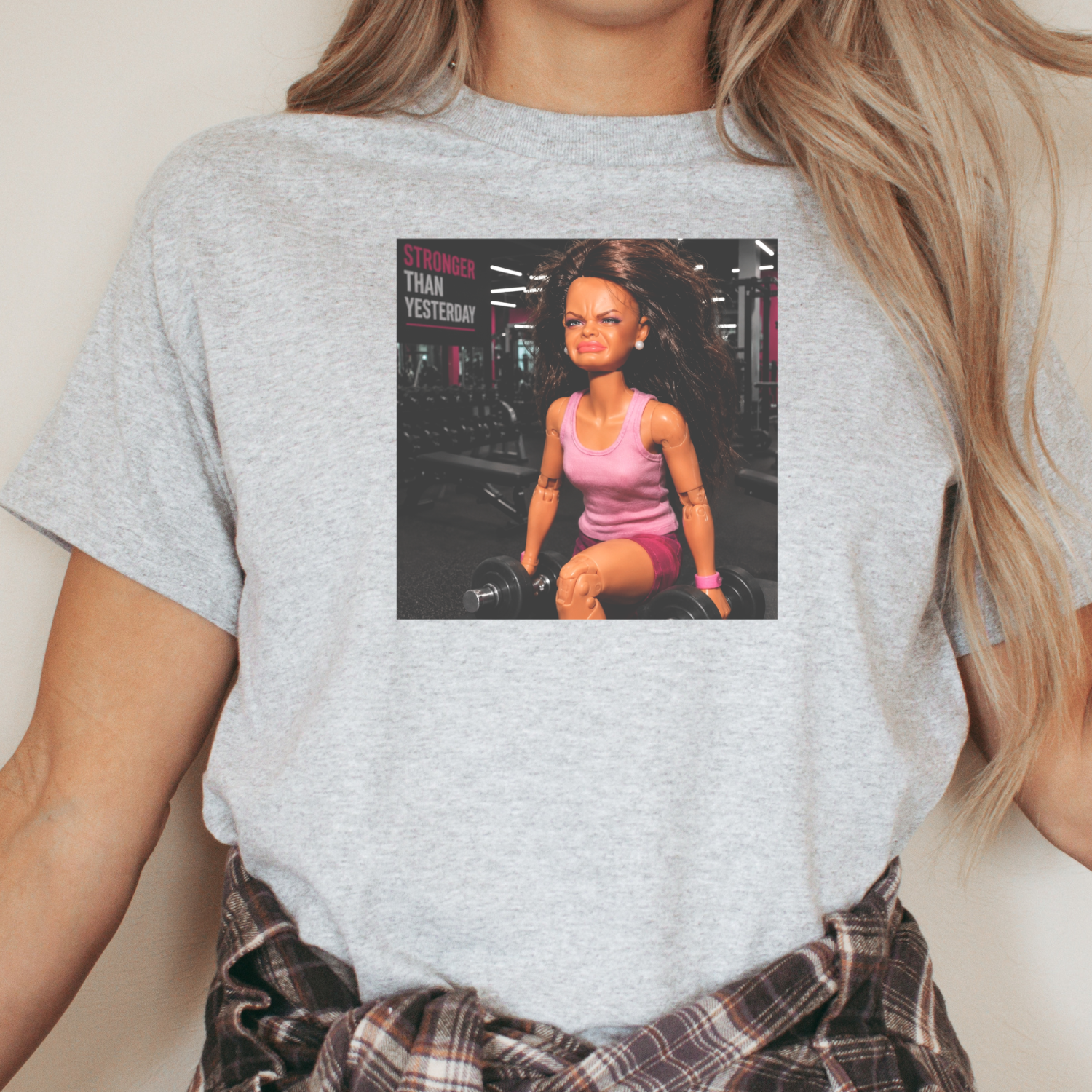 Shirt-Funny Gym Doll Workout Graphic T-Shirt
